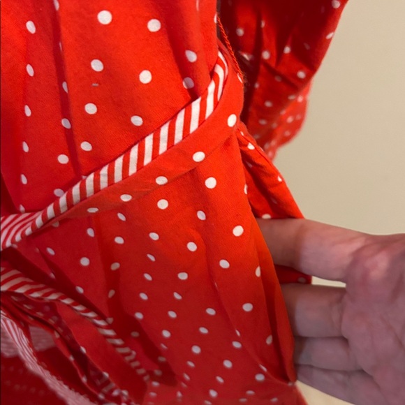 Boden Posy Shirt Dress Red and White Polka Dot size 10L - Picture 8 of 9